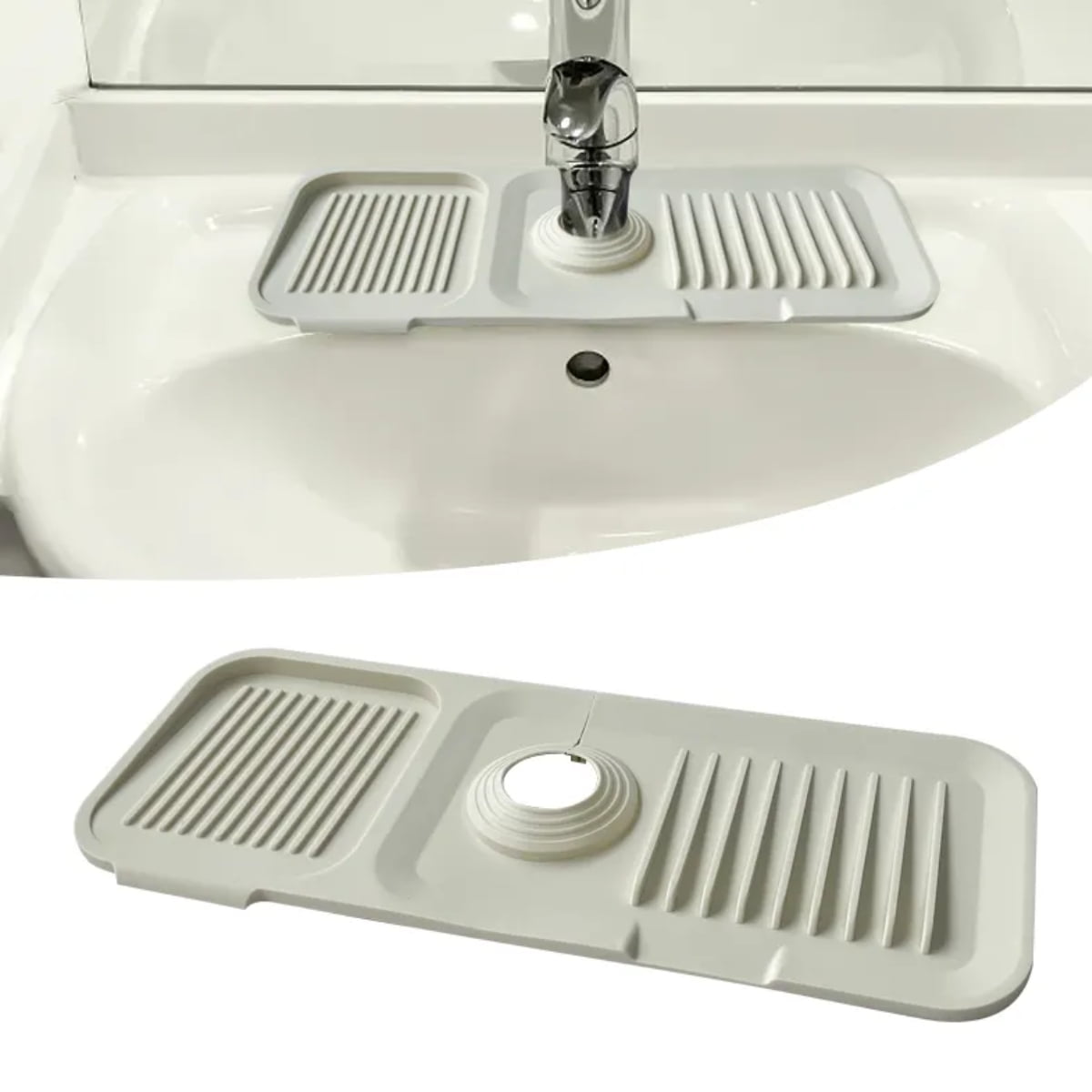 Emmegroup - Protector Silicona Escurridor Grifo Lavamanos Y Lavaloza