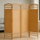 thumbnail image 3 of Biombo Separador de Ambientes 4 Paneles Plegable Fibra Tejida Marron, 3 of 4