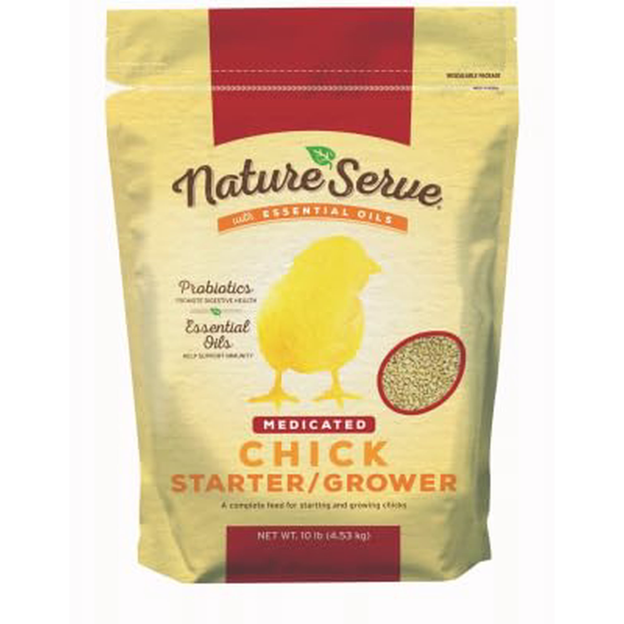 Chick Starter Feed NatureServe Medication, 4,5 kg, 20% de proteína