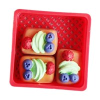 Bothyi - Cesta De Frutas En Miniatura, Modelo De Resina Simulada Para Decoraciones De Paisaje, Arándano