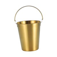 Magideal - Cubo De Hielo Contenedor De Cubitos De Hielo Con Asa De Transporte Accesorios Versátiles Para Fiestas Barbacoa De Acero Inoxidable Playa Contenedor De Oro