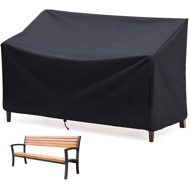 Funda para banco de exterior, 210D, resistente, para 2 plazas, con ventilación, resistente a la intemperie, 135 cm de largo x 66 cm de ancho x 89 cm de alto