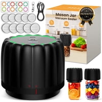 Selladora Eléctrica Al Vacío Mason Jar Snuuoby 2026 Mejorada, Negra