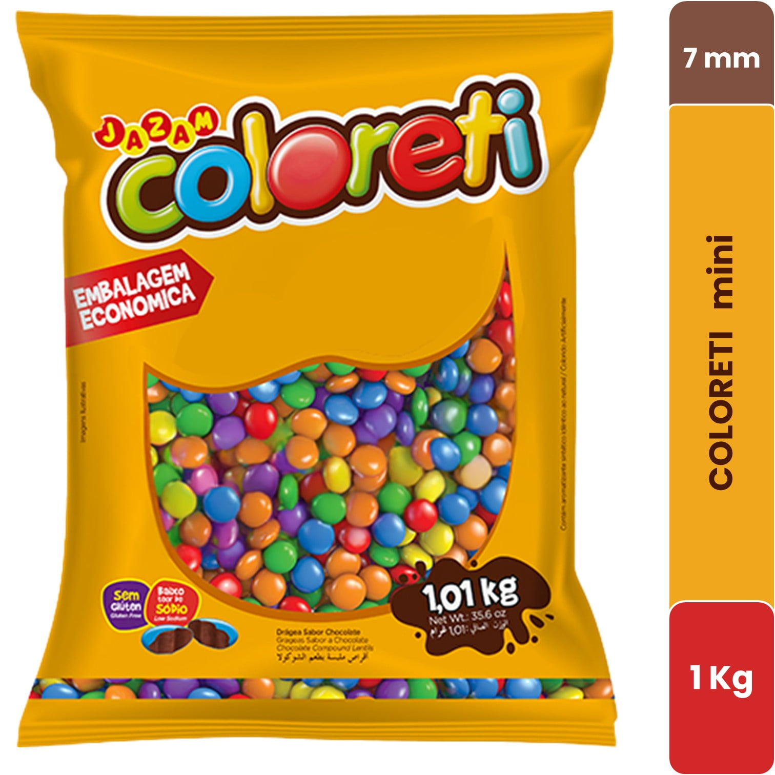 Coloreti Mini Jazam Chocolate Colorido 1 Kg