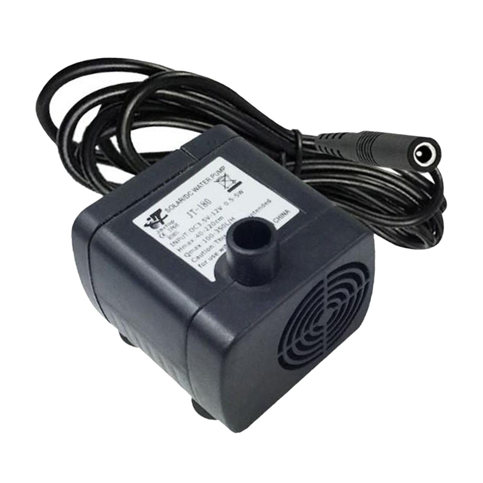 Bomba De Agua Sumergible Bomba De Fuente Silenciosa Para Acuario Hidropónico Estatuario Negro 12 V