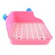 thumbnail image 4 of Caja De Inodoro De Conejo Bandeja Mascotas Hamster Orinal De Interior Entrenador Conejillo De Indias Rosa, 4 of 5