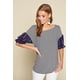 thumbnail image 4 of Bonita Blusa Casual con Dobladillo Curvo y Rayas, 4 of 5