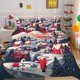 thumbnail image 2 of Christmas Gifts Santa Claus Quilt Duvet Cover Set Bedspread Double3-Piece Bedding Set, 2 of 5