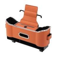 Magideal - Caja De Almacenamiento Para Asiento Trasero, Organizador Colgante Para Asiento Trasero Con Reposacabezas, Con Diseño De Partición, Caja De Almacenamie Naranja