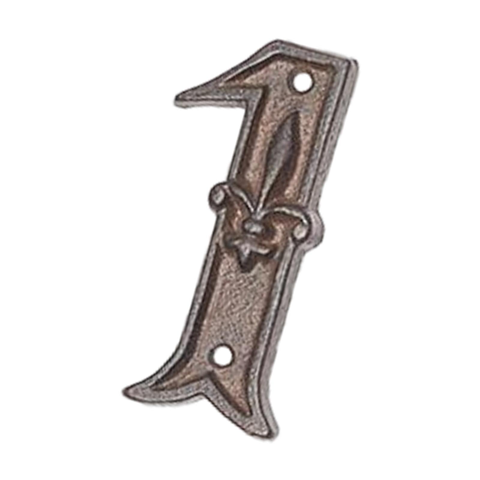 Magideal - Placa De Puerta De Dígitos De Metal Con Efecto, Número De Dirección, Etiqueta, Números, Placa De Puerta Para Habitación De Hotel Exterior, Cafetería , 1 C-1