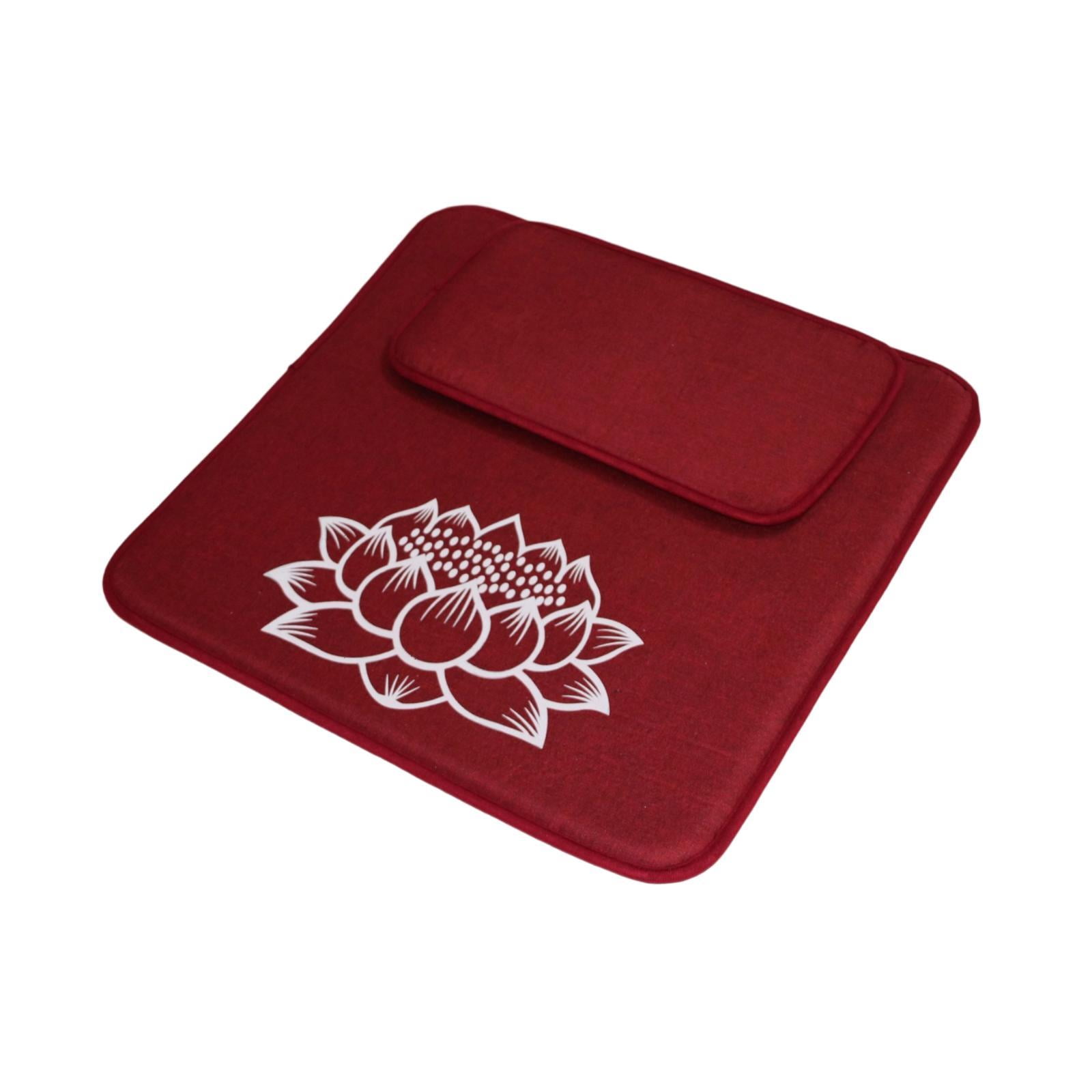 Ioensy - Cojín De Meditación, Asiento De Yoga, Cuadrado, Antideslizante, Para Dormitorio, Color Rojo Oscuro