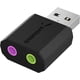 thumbnail image 2 of Adaptador de sonido estéreo externo SABRENT USB para Windows y Mac. Pl, 2 of 2