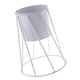 thumbnail image 1 of Planta de hierro Soporte Jardinera Jardinera suculenta Estante Estante para macetas Negro L B Blanco, 1 of 3