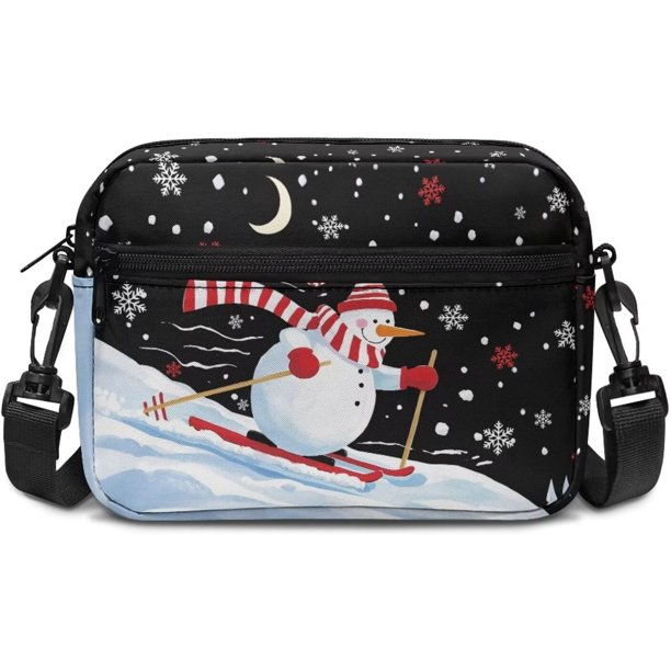 Bolso bandolera pequeño hombro mujer Halloween Navidad cámara mano monedero cremallera bolsillo móvil