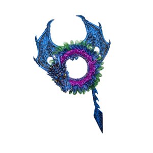 Magideal - Corona Decorativa Para Puerta De Entrada, Diseño De Dragón En Espiral De Halloween, Ideal Para Fiestas De Terror, Decoración De Pared Para Interiores