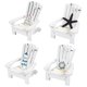 thumbnail image 1 of Set de 4 minisillas de playa Juvale Nautical Home Decor, 10 cm, 1 of 9