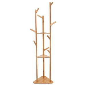 Crusec - Perchero Triangular Colgador Bamboo Minimalista 170X36Cm