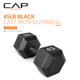 thumbnail image 2 of Mancuerna CAP Barbell de Hierro Fundido Hexagonal 45 kg Negra Individual, 2 of 7