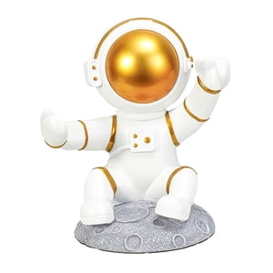 Bothyi - Astronauta Portabotellas De Vino Estatuilla Estatua De Astronauta Para Centro De Mesa Blanco