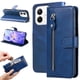 thumbnail image 1 of Funda con Cremallera para Honor X60i, Carcasa Cartera de Cuero PU con Soporte y Tarjetero, 1 of 6