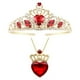 thumbnail image 1 of Tiara y collar HEIKLN de corazon rojo Descendientes 3, 1 of 2
