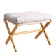 thumbnail image 2 of Taburete De Maquillaje Plegable Con Patas De Madera, Reposapiés Para Cama, Dormitorio, Trabajo, Gris, 2 of 2