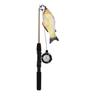 Ioensy - Cat Teaser Wand Toy Entrenamiento Ajustable Interactivo Caña De Pescar Retráctil Carpa Cruciana