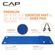 thumbnail image 3 of Esterilla de yoga CAP con barra de 12 mm de grosor con correa de transporte, 180 x 61 cm, azul, 3 of 7