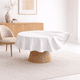 thumbnail image 1 of Mantel De Mesa Redondo Tela Hule Antimancha Impermeable Blanco Az, 1 of 10