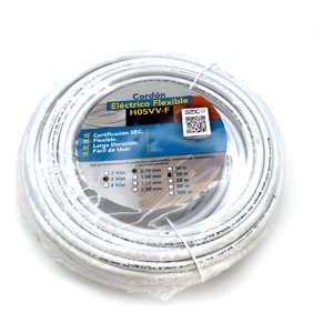 Cable Cordón Eléctrico Sil Flexible 3X0,75Mm2 20M Blanco Sec Blanco