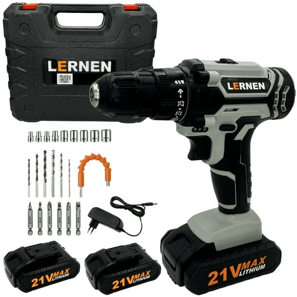 Kit Taladro Destornillador Inalámbrico 21v + 2 Baterías