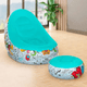 thumbnail image 2 of Sofá Tumbona Silla Inflable Reposa Pies Puff X L + Inflador Color Celeste - 212090, 2 of 3