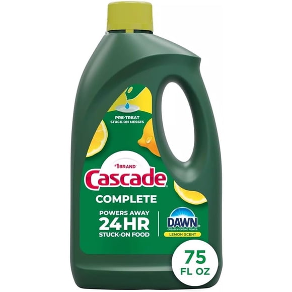 Cascade Complete Dishwasher Detergent Liquid Gel, Dish Detergent