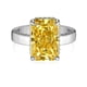 thumbnail image 1 of Anillo de Plata Esterlina 925 de 8x12 Mm Corte Radiante Amarillo Anillos de Boda Compromiso para Mujer CZ Hielo Triturado Anillo de Cóctel Llamativo Talla 5-9, 1 of 7