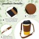 thumbnail image 3 of Uxcell Portabotellas de Agua, Soporte para Tazas Funda Protectora para Tazas de Té, Soporte para Tazas de Café de Cuero PU para Uso Diario al Aire Libre Compras Viajes (Marrón), 3 of 7