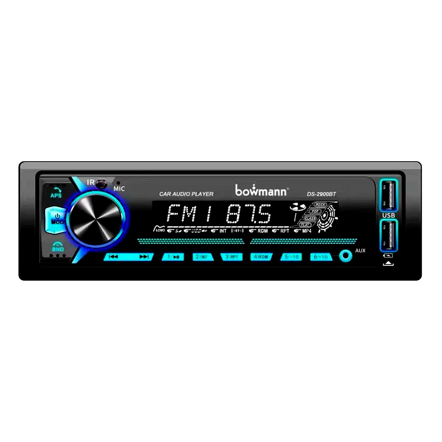 Radio Auto 1 Din Bowmann Bluetooth Usb Sd Aux Mp3 Ds-2900Bt