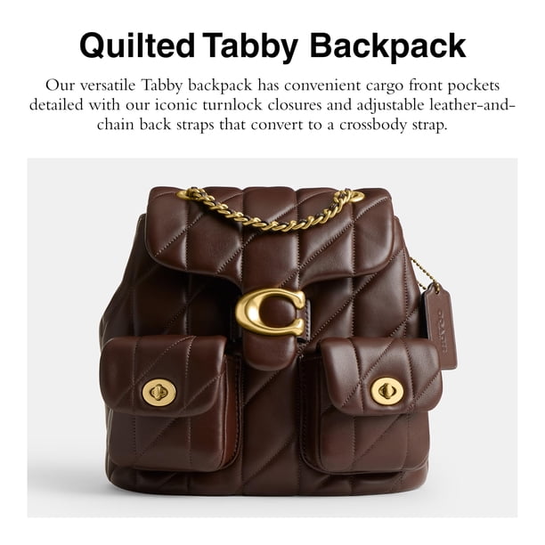 Mochila COACH Tabby acolchada de piel de arce para mujer | Lider Mochila COACH Tabby acolchada de piel de arce para mujer | Lider