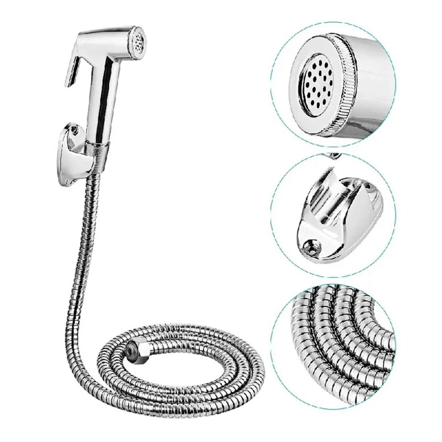 Genérico - Ducha Bidet Arabe Soporte + Manguera Flexible Wc Baño