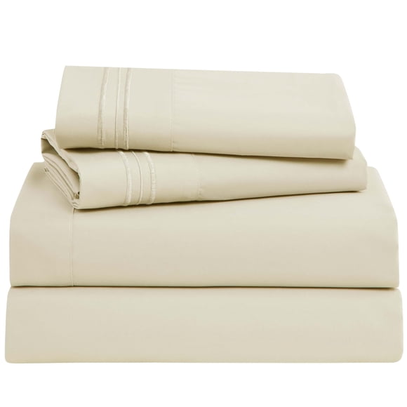 Juego de sábanas Clara Clark Premier 1800 Series Queen Beige