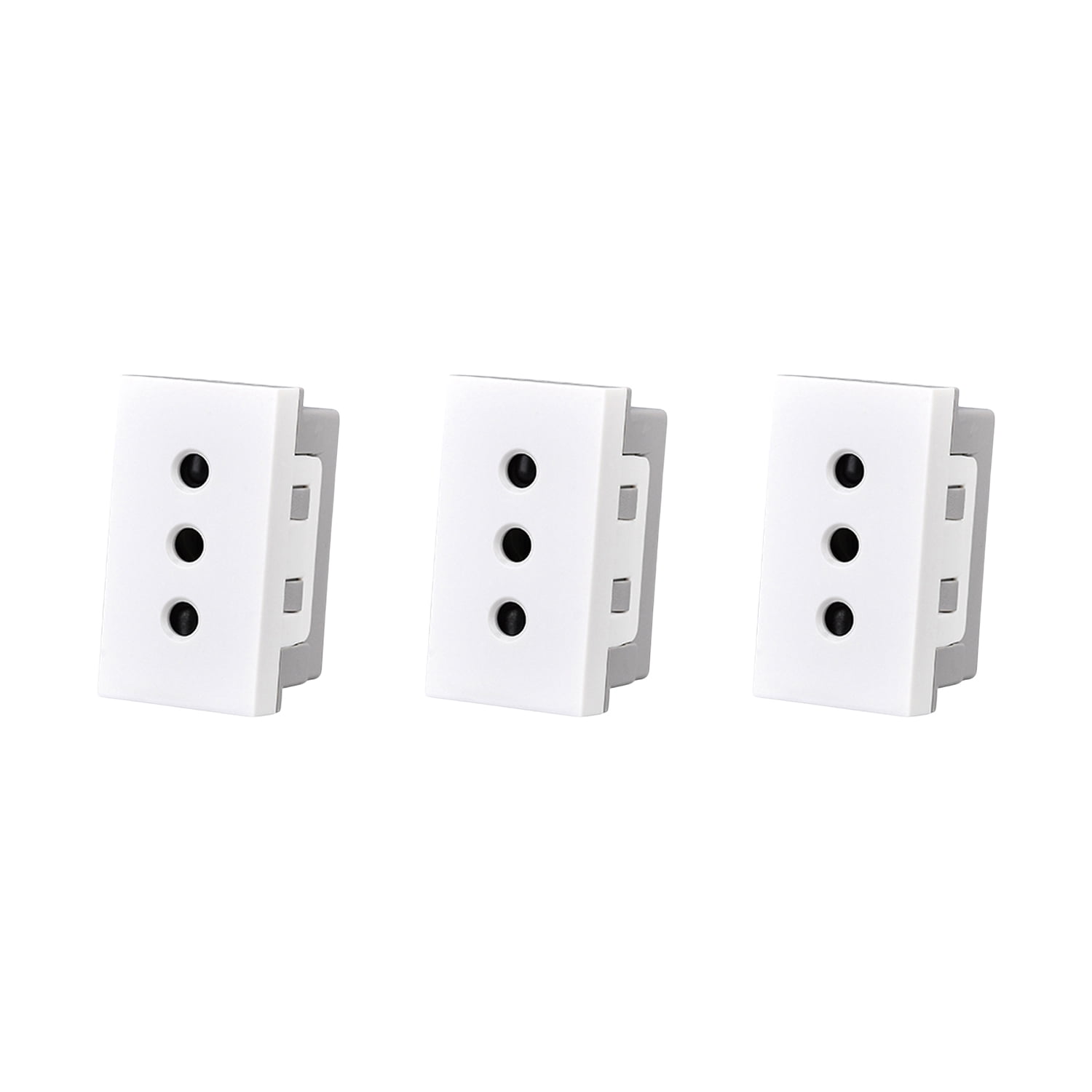 Genérico - Pack 3 Modulo Tomacorriente 10a 250v Blanco