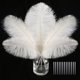 thumbnail image 1 of Plumas de avestruz SOGUGOM 30 piezas 20-25 cm color marfil, 1 of 6