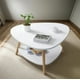 thumbnail image 2 of Mesa de centro triangular blanca 60x60x42 cm 2 niveles, 2 of 10