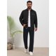 thumbnail image 2 of INSPIRE CHIC Camisa de Vestir de Hombre con Contraste, Cuello de Cuadros, Camisas Casual de Botones XL Negro, 2 of 8