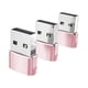 thumbnail image 2 of 3 Piezas Tipo C 3.1 A USB 2.0 Adaptador De Transmisión De Datos Para Auriculares Rosa, 2 of 5