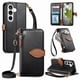thumbnail image 1 of Funda tipo cartera FOXDOCK para Samsung Galaxy S26 con ranuras para tarjetas, soporte y cremallera - Pulsera larga negro, 1 of 5