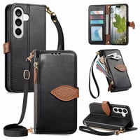 Funda Tipo Cartera Foxdock Para Samsung Galaxy S26 Con Ranuras Para Tarjetas, Soporte Y Cremallera - Pulsera Larga Negro