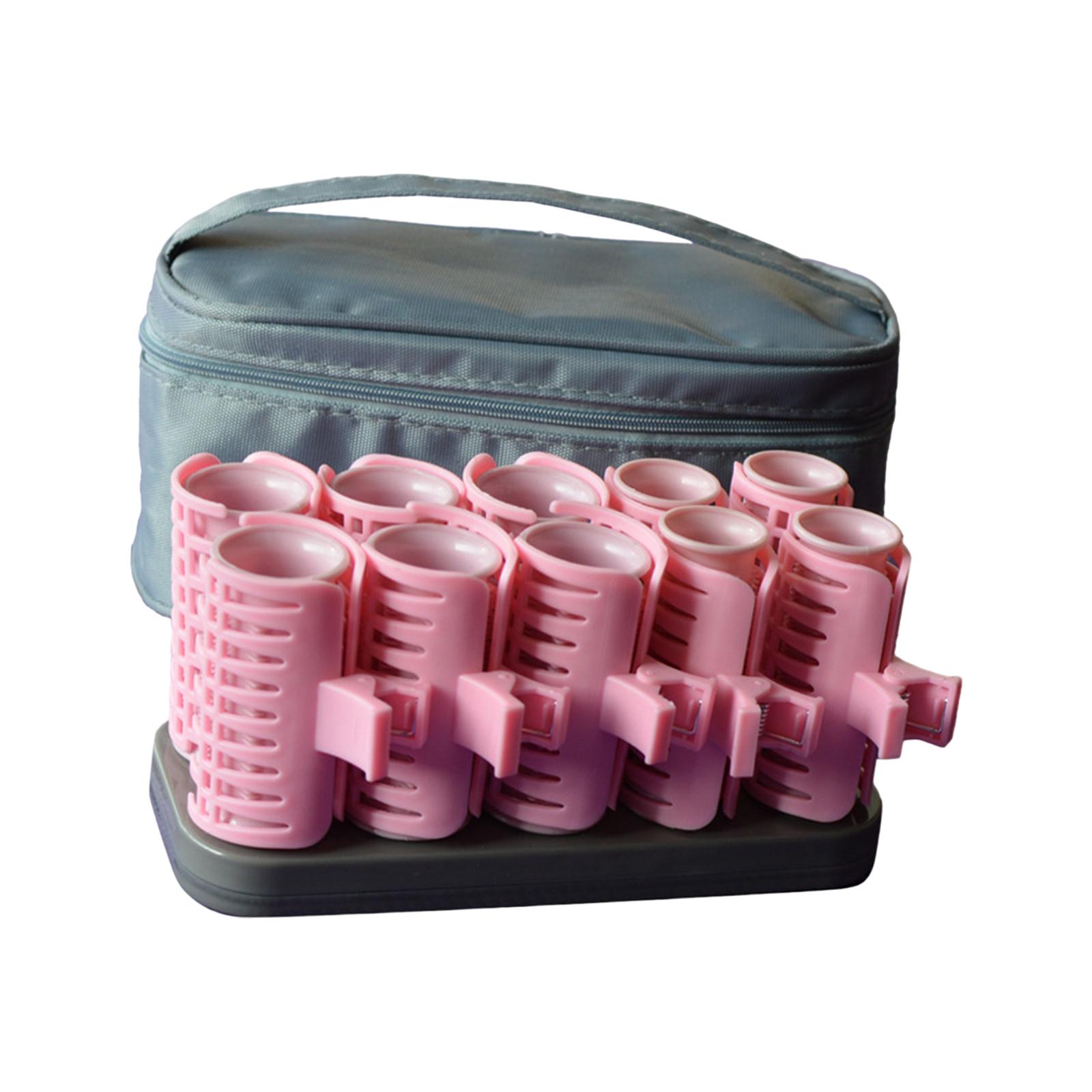 Magideal - 10 Rulos Para El Pelo Con Calefacción, Rizadores Eléctricos Con Calefacción, Fáciles De Transportar, Rizadores De Pelo Profesionales Para Cabello Cort Modelo Actualizado