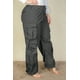 thumbnail image 2 of Pantalones de Paracaídas Fruncidos con Cordón, Bolsillos con Solapa de Saronita, Banda Elástica, Dos Bolsillos Delanteros, Color Negro (para Mujer), 2 of 4