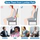 thumbnail image 4 of Almohada lumbar LOVEHOME para silla y coche, viscoelástica gris, 4 of 6