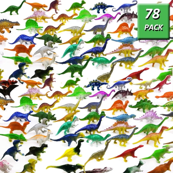 Figuras de plástico OuMuaMua de Dinosaur Toys para niños, paquete de 78 unidades